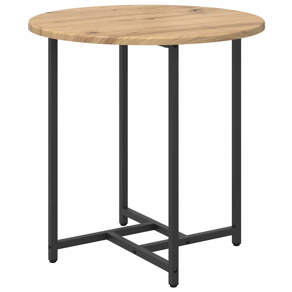 vidaXL Side Table Set 2 pcs Artisan Oak and Black 50 x 50 x 50 cm 5