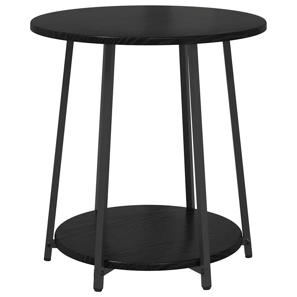 vidaXL Side Table Set 2 pcs Black Oak 50 x 50 x 51 cm 5