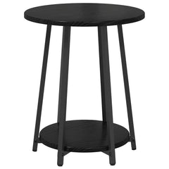 vidaXL Side Table Set 2 pcs Black Oak 50 x 50 x 51 cm 6