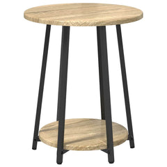 vidaXL Side Table Set 2 pcs Sonoma Oak and Black 50 x 50 x 51 cm 6