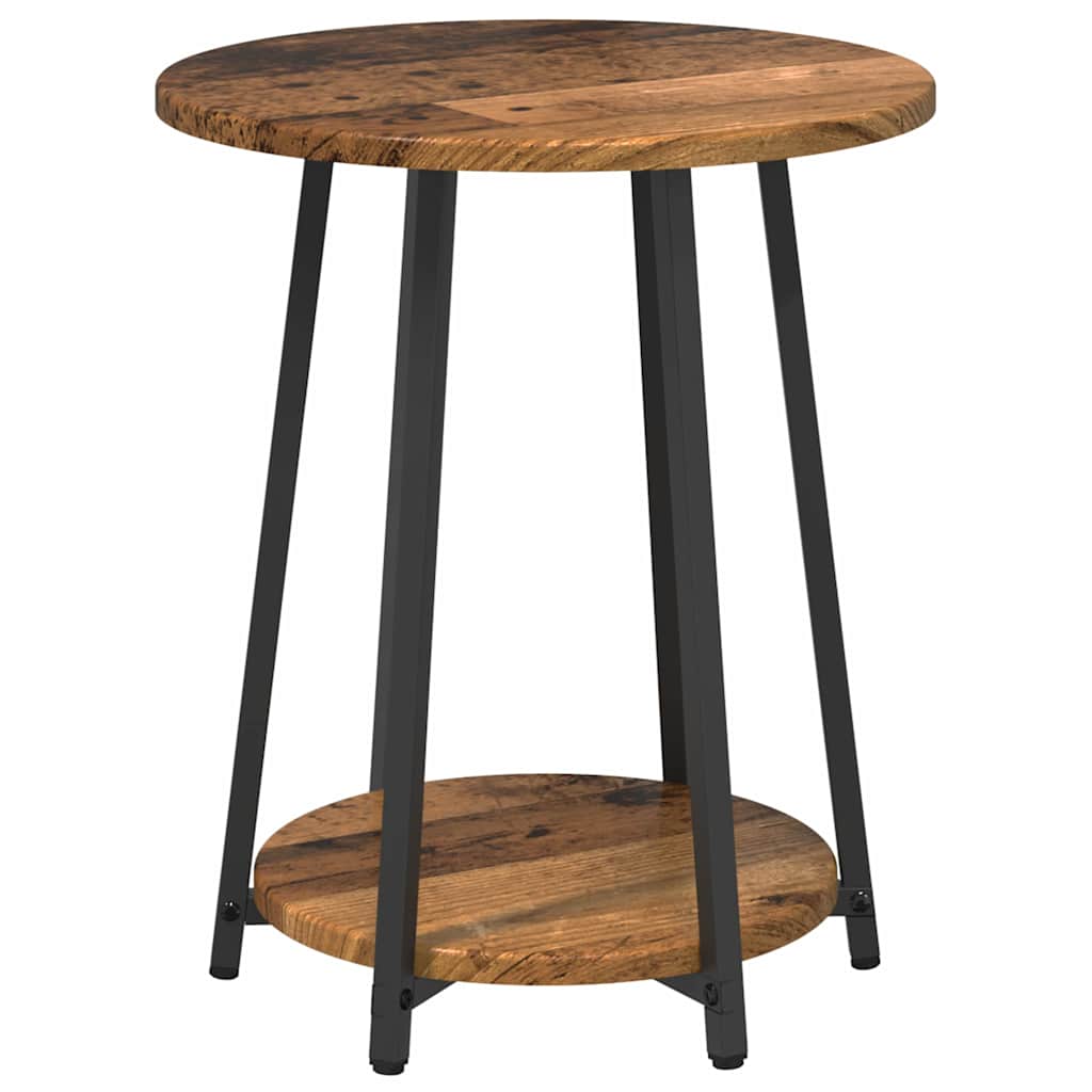 vidaXL Side Table Set 2 pcs Old Wood and Black 50 x 50 x 51 cm 6