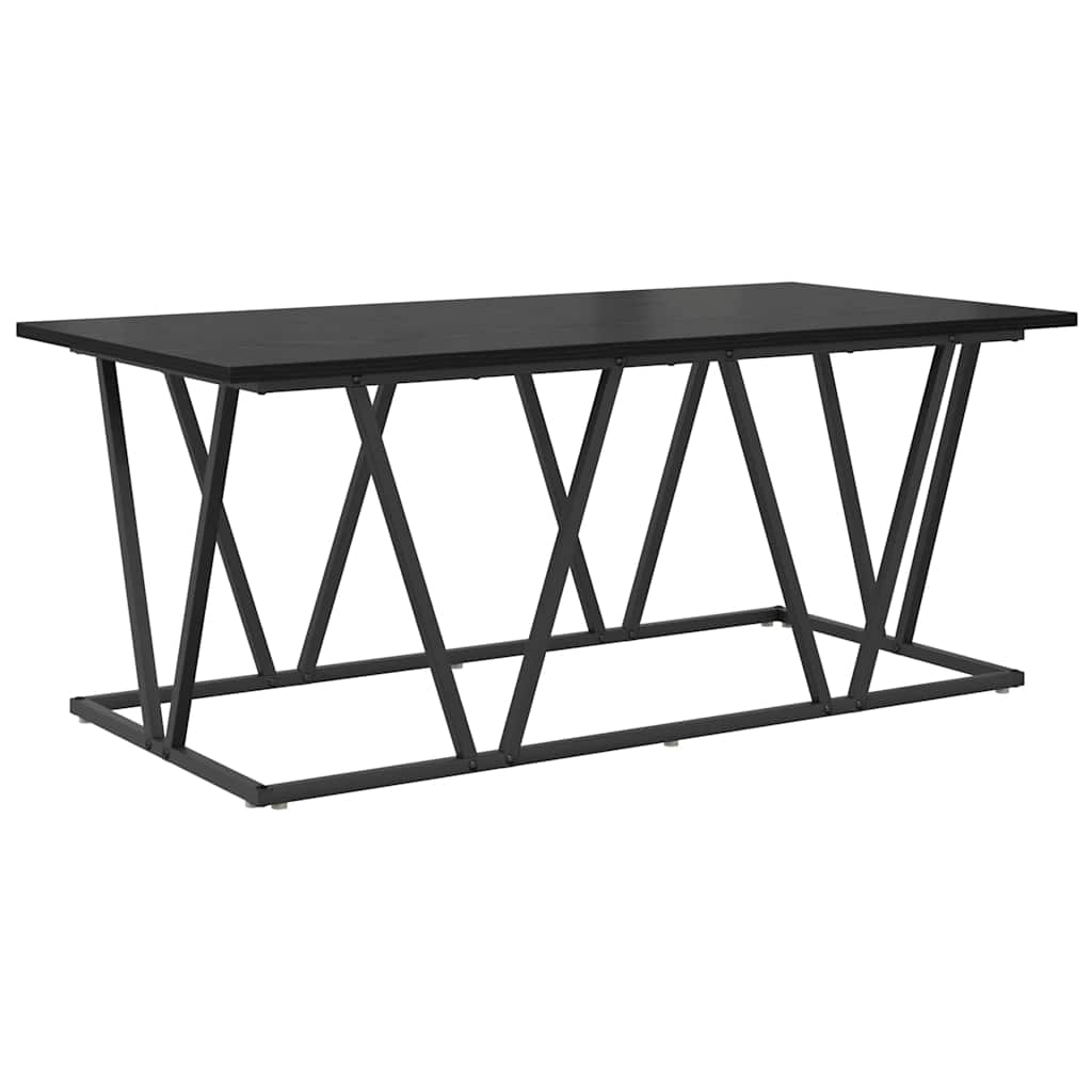 vidaXL Coffee Table Black Oak 100 x 50 x 40 cm 2