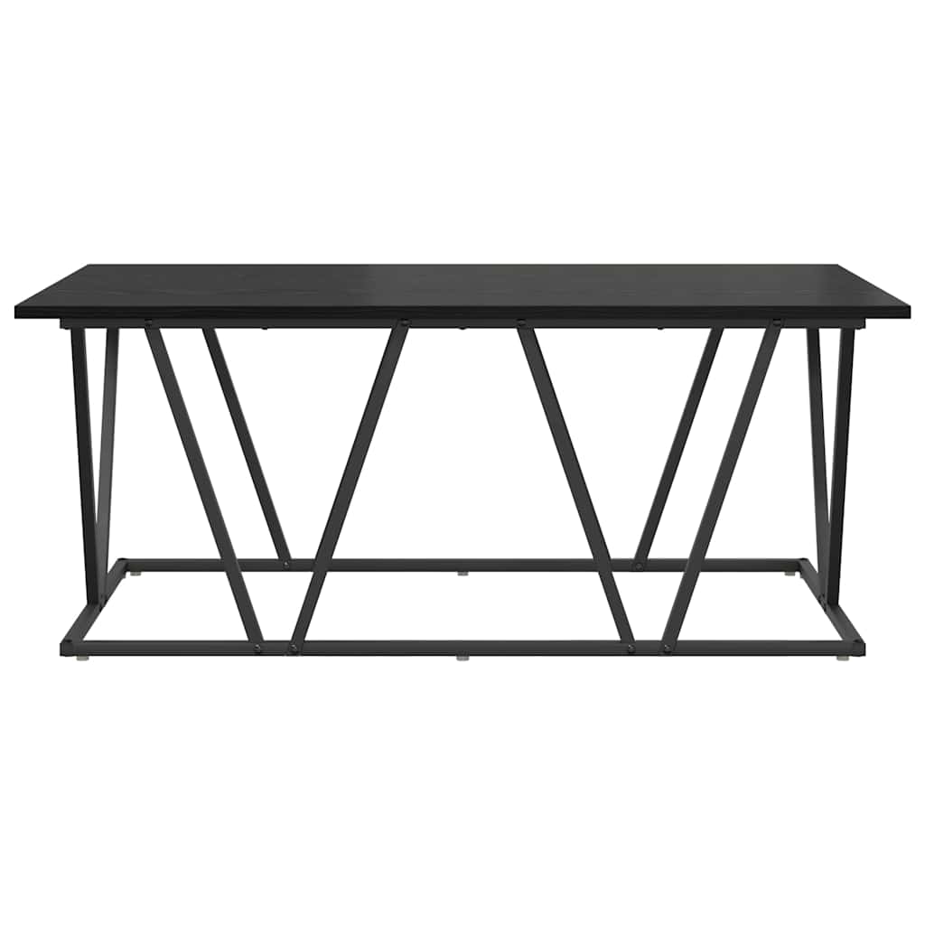 vidaXL Coffee Table Black Oak 100 x 50 x 40 cm 5