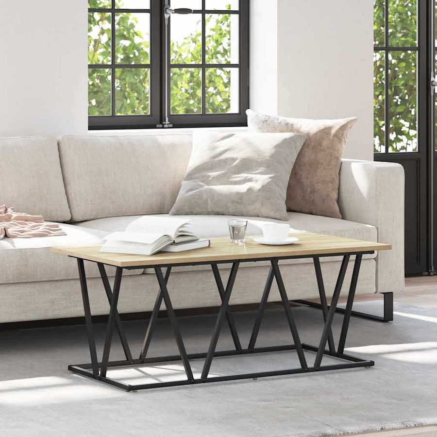 vidaXL Coffee Table Sonoma Oak 100 x 50 x 40 cm 1