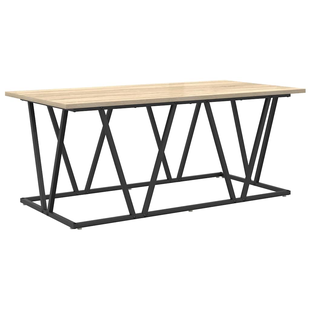 vidaXL Coffee Table Sonoma Oak 100 x 50 x 40 cm 2