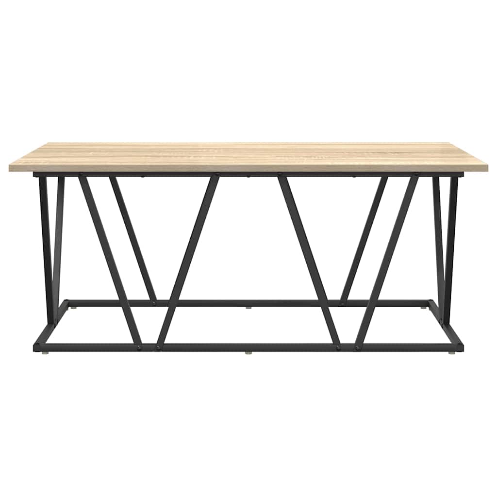 vidaXL Coffee Table Sonoma Oak 100 x 50 x 40 cm 5