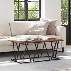 vidaXL Coffee Table Smoked Oak 100 x 50 x 40 cm 1