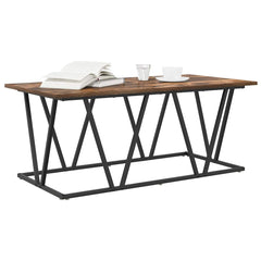 vidaXL Coffee Table Smoked Oak 100 x 50 x 40 cm 3