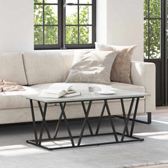 vidaXL Coffee Table Grey 100 x 50 x 40 cm Engineered Wood and Metal 1