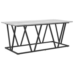 vidaXL Coffee Table Grey 100 x 50 x 40 cm Engineered Wood and Metal 2