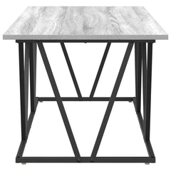 vidaXL Coffee Table Grey 100 x 50 x 40 cm Engineered Wood and Metal 6