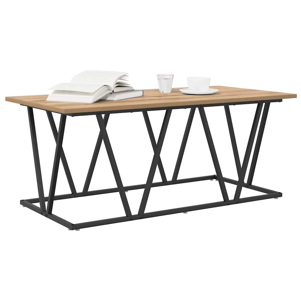 vidaXL Coffee Table Artisan Oak 100 x 50 x 40 cm 3