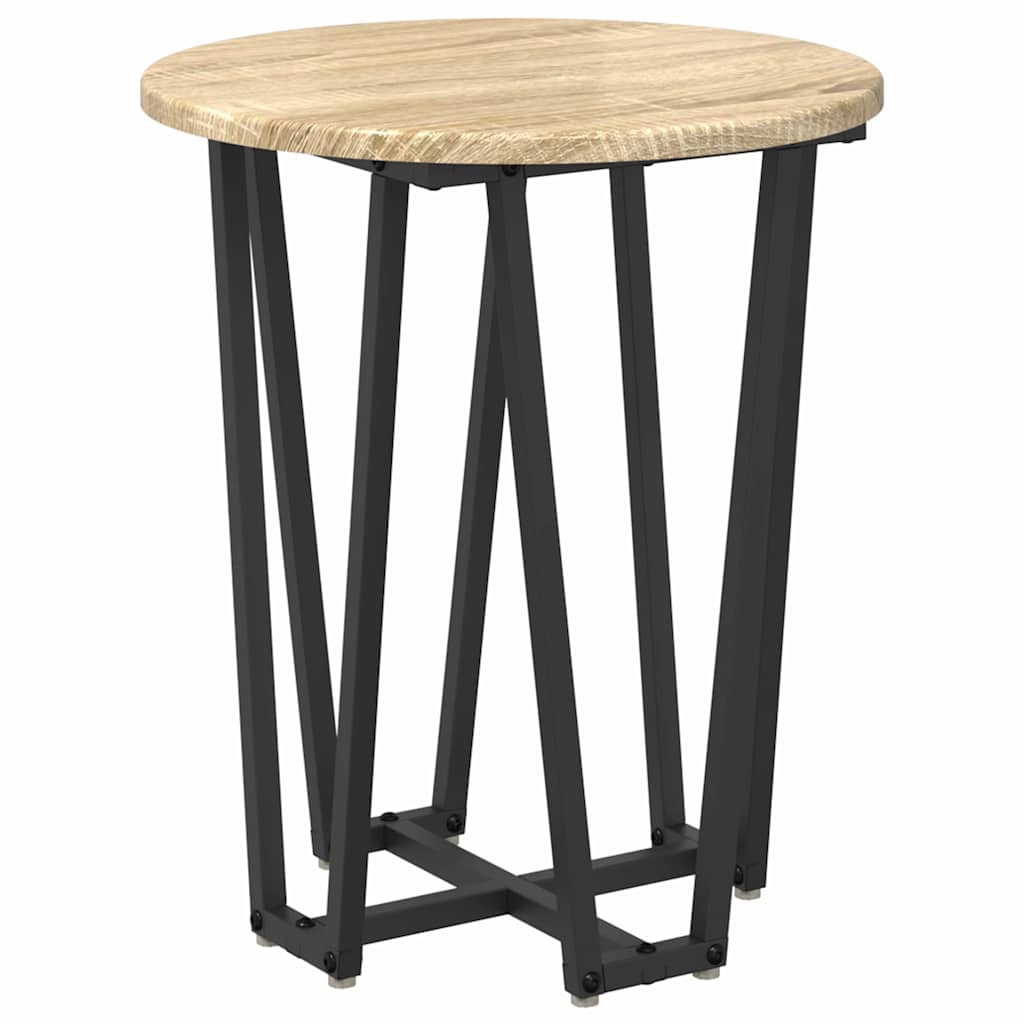 vidaXL Side Table Set 2 pcs Sonoma Oak and Black 50 x 50 x 50.5 cm 6
