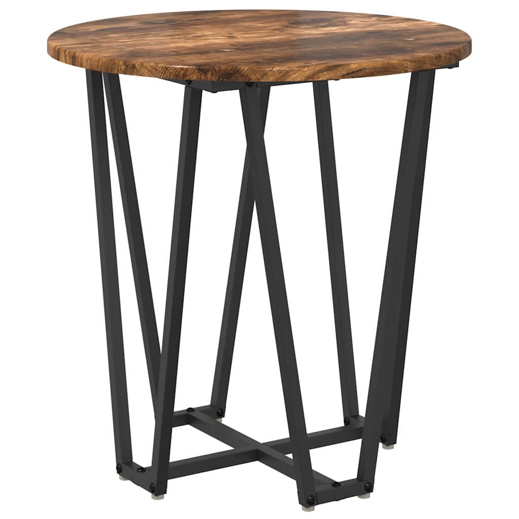 vidaXL Side Table Set 2 pcs Smoked Oak and Black 50 x 50 x 50.5 cm 5