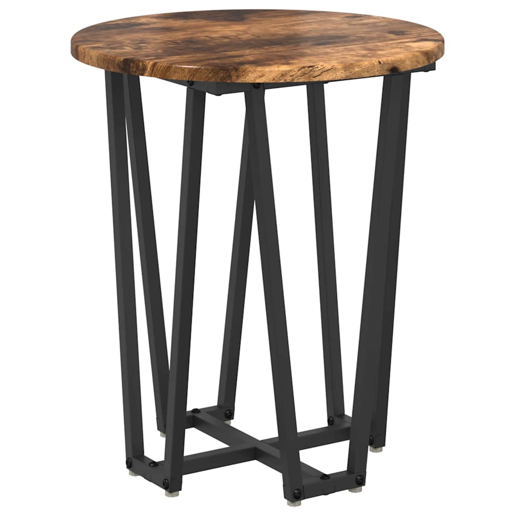 vidaXL Side Table Set 2 pcs Smoked Oak and Black 50 x 50 x 50.5 cm 6