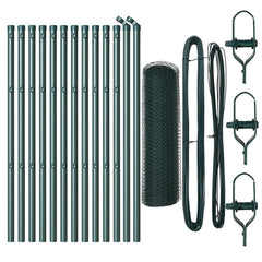 vidaXL Hexagonal Fence Ground Fix 25 x 0.5 m PVC-Coated Steel Mesh 2