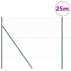 Hexagonal Fence Ground Fix 25 x 0.4 m PVC-Coated Steel mesh Size 25 mm mesh Green 1.5 m