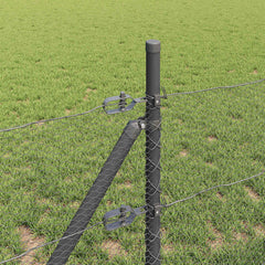 vidaXL Hexagonal Fence Ground Fix 10 x 0.8 m PVC-Coated Steel Grey 4