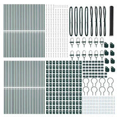 Hexagonal Fence Ground Fix 100 x 0.4 m PVC-Coated Steel Grey mesh Size 50 mm mesh 1.4 m