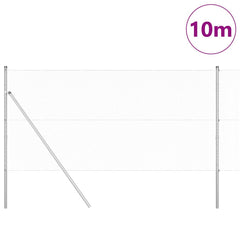 vidaXL Hexagonal Fence Ground Fix 10 x 1 m Galvanised Steel Silver 3