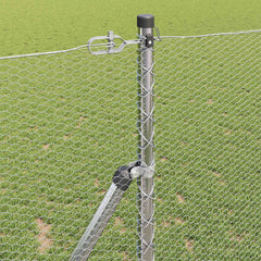 vidaXL Hexagonal Fence Ground Fix 10 x 1.2 m Galvanised Steel Silver 4