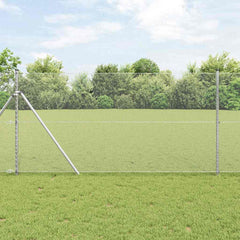 vidaXL Hexagonal Fence Ground Fix 10 x 1.2 m Galvanised Steel Silver 1