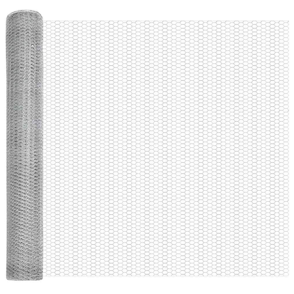vidaXL Hexagonal Fence Ground Fix 10 x 1.4 m Galvanised Steel Silver 6