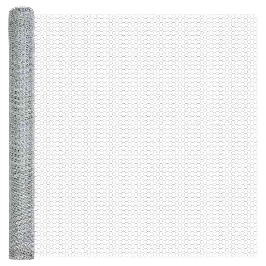 vidaXL Hexagonal Fence Ground Fix 10 x 1.5 m Galvanised Steel Silver 6