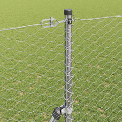 vidaXL Hexagonal Fence Ground Fix 10 x 1.5 m Galvanised Steel Silver 4