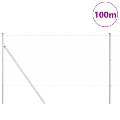 Hexagonal Fence Ground Fix 100 x 1 m Silver Galvanised Steel mesh Size 25 mm mesh 1.4 m