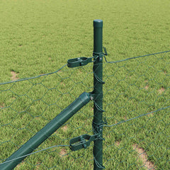 Hexagonal Fence with Post 25 x 1 m PVC-Coated Steel Mesh mesh Size 50 mm mesh Forest Green 0.5 m