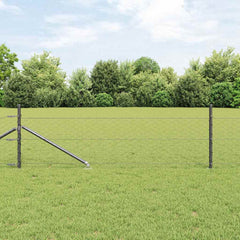 Hexagonal Fence Post PVC-Coated Steel Mesh Grey Size
