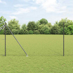 Hexagonal Fence Post PVC-Coated Steel Mesh Grey Size