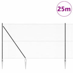 Hexagonal Fence with Post 25 x 1 m PVC-Coated Steel Mesh mesh Size 13 mm mesh Grey 1.6 m
