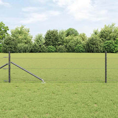 Hexagonal Fence Post PVC-Coated Steel Mesh Grey Size