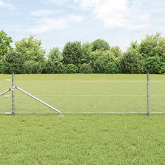 vidaXL Hexagonal Fence with Post 10 x 0.8 m Galvanised Steel Silver 4