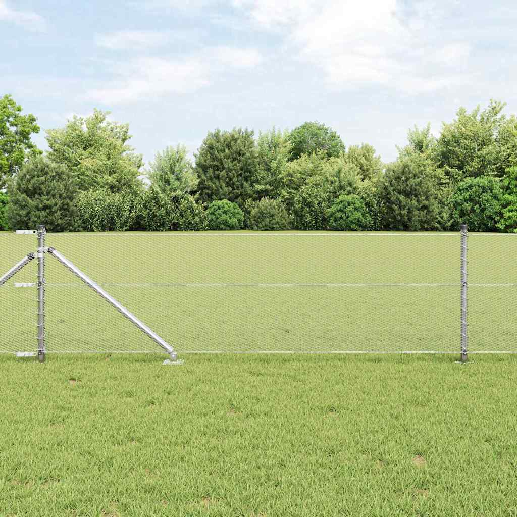 Hexagonal Fence Post Silver mesh Size Galvanised Steel