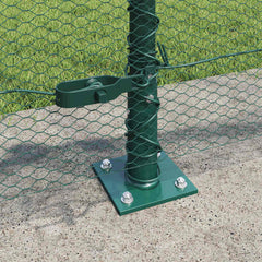 vidaXL Hexagonal Fence with Concrete Base 10 x 0.6 m PVC-Coated Steel 4
