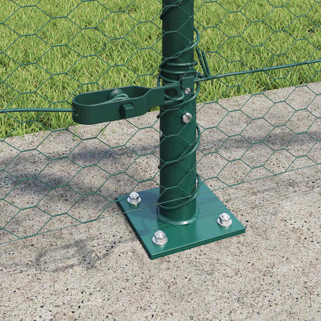 vidaXL Hexagonal Fence with Concrete Base 10 x 0.8 m PVC-Coated Steel 4