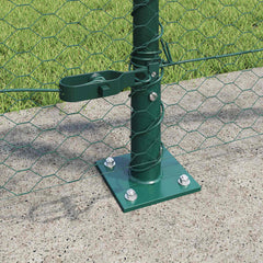 vidaXL Hexagonal Fence with Concrete Base 10 x 0.8 m PVC-Coated Steel 4