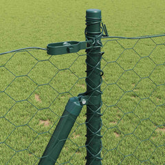 vidaXL Hexagonal Fence with Concrete Base 10 x 0.8 m PVC-Coated Steel 5
