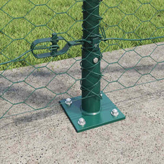 vidaXL Hexagonal Fence with Concrete Base 10 x 1.2 m PVC-Coated Steel 4