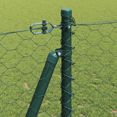 vidaXL Hexagonal Fence with Concrete Base 10 x 1.2 m PVC-Coated Steel 5