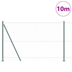 vidaXL Hexagonal Fence with Concrete Base 10 x 1.4 m PVC-Coated Steel 3