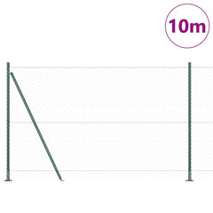 vidaXL Hexagonal Fence with Concrete Base 10 x 1.4 m PVC-Coated Steel 3