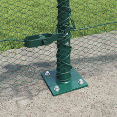 vidaXL Hexagonal Fence with Concrete Base 25 x 0.5 m PVC-Coated Steel 4