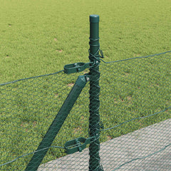 vidaXL Hexagonal Fence with Concrete Base 25 x 0.5 m PVC-Coated Steel 5