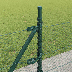 vidaXL Hexagonal Fence with Concrete Base 25 x 0.5 m PVC-Coated Steel 5