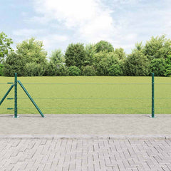 vidaXL Hexagonal Fence with Concrete Base 25 x 0.5 m PVC-Coated Steel 1