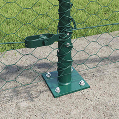 vidaXL Hexagonal Fence with Concrete Base 25 x 0.5 m PVC-Coated Steel 4